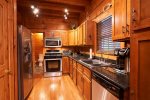 Granite countertops and stainless appliances are sure to please